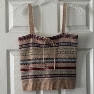 90’s Ralph Lauren Wool Fair Isle Cropped Tank Size Small
